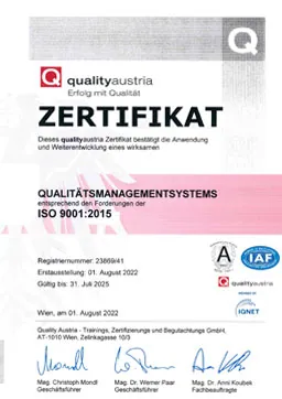 Download PDF-Datei: Zertifikat Quality Austria
