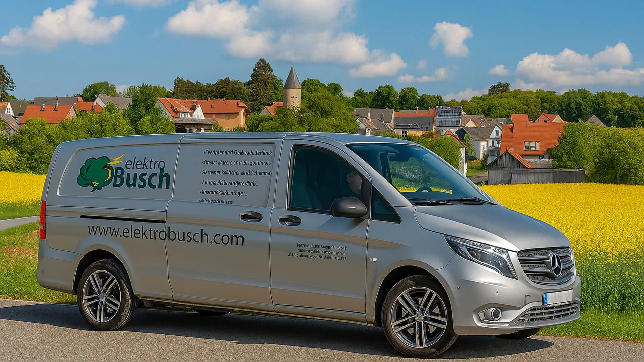 Service- und Kundendienstfahrzeug vor dem Einsatz &middot; Elektro Busch GmbH